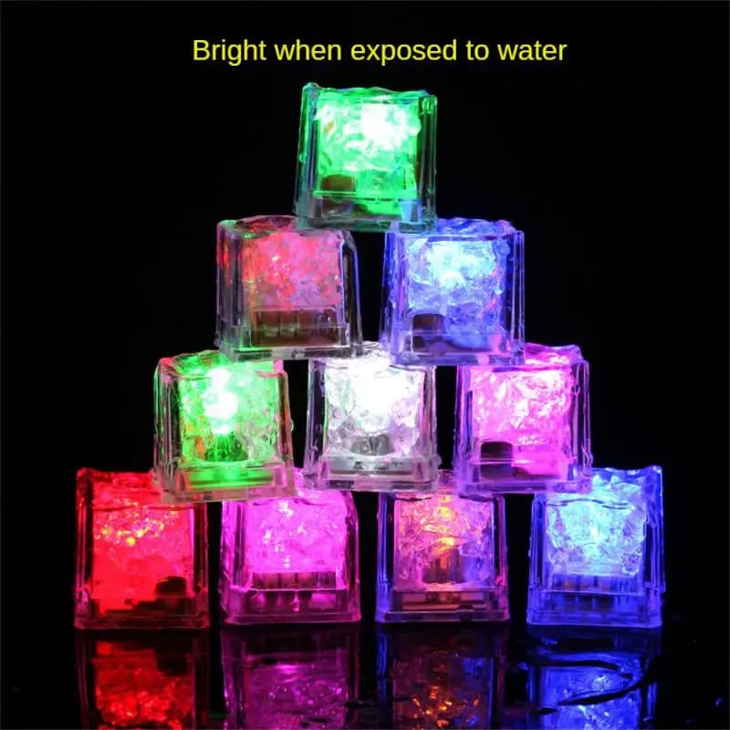 Divertente Bar Non tossico Led cubetti di ghiaccio per whisky Cocktail impermeabile commestibile stampo per ghiaccio tocco luminoso luce notturna a induzione nuovo