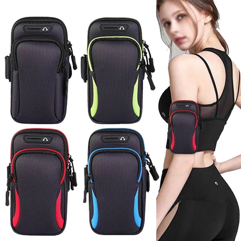 Borsa sportiva per cellulare, fascia da braccio per jogging, accessorio per telefono, borsa per cellulare da uomo e da donna, borsa a mano in PU per corsa, impermeabile