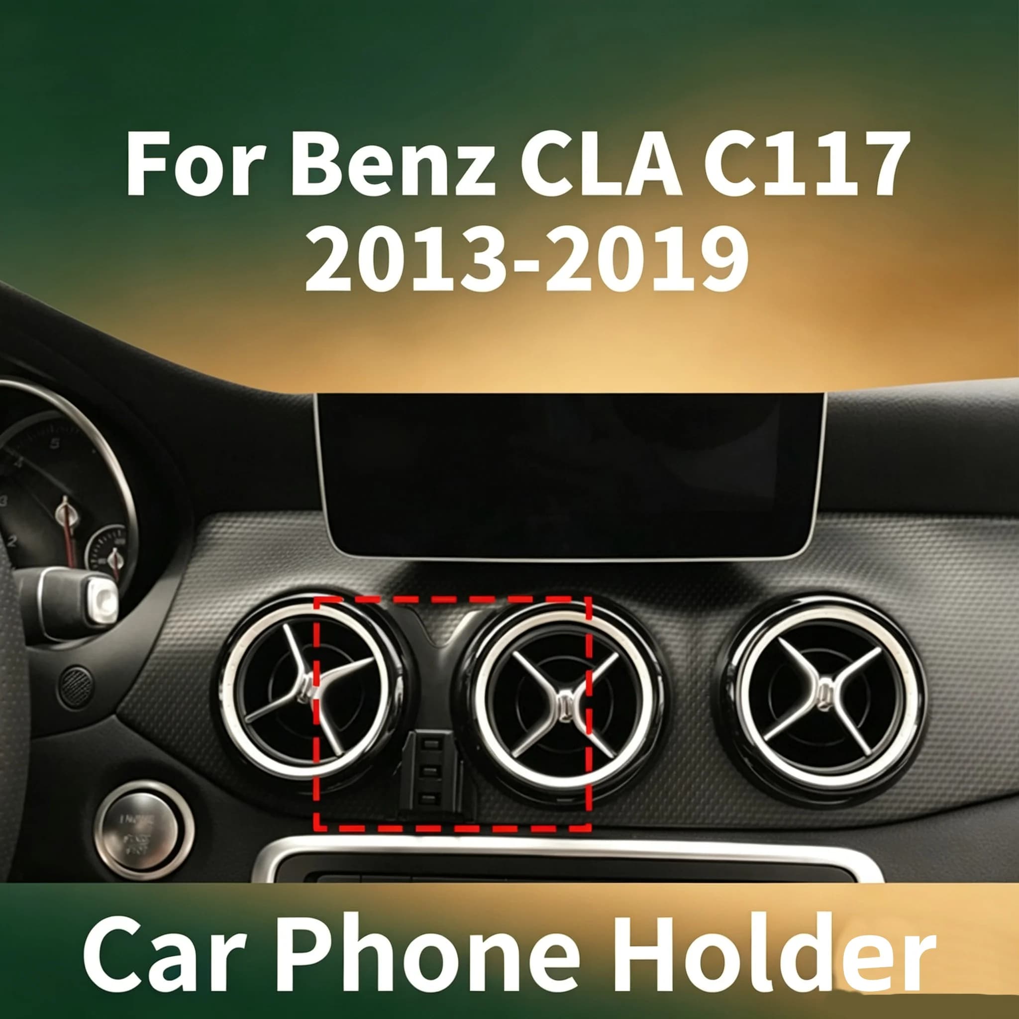 The snap on bracket base of the car phone holder forMercedes-Benz CLA C117 2013-2019will not obstruct the driver's line of sight