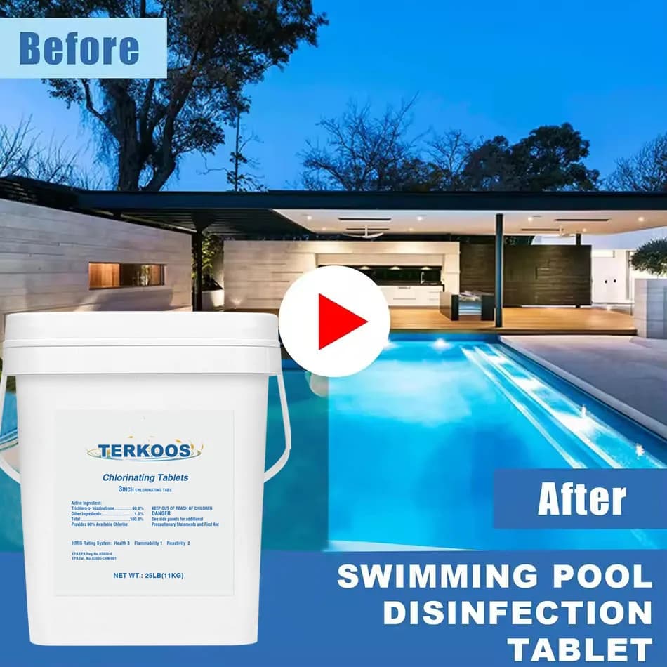 40-pound chlorine tablets for pools, water purifier chlorine tablets for pools, stabilized chlorine tablets