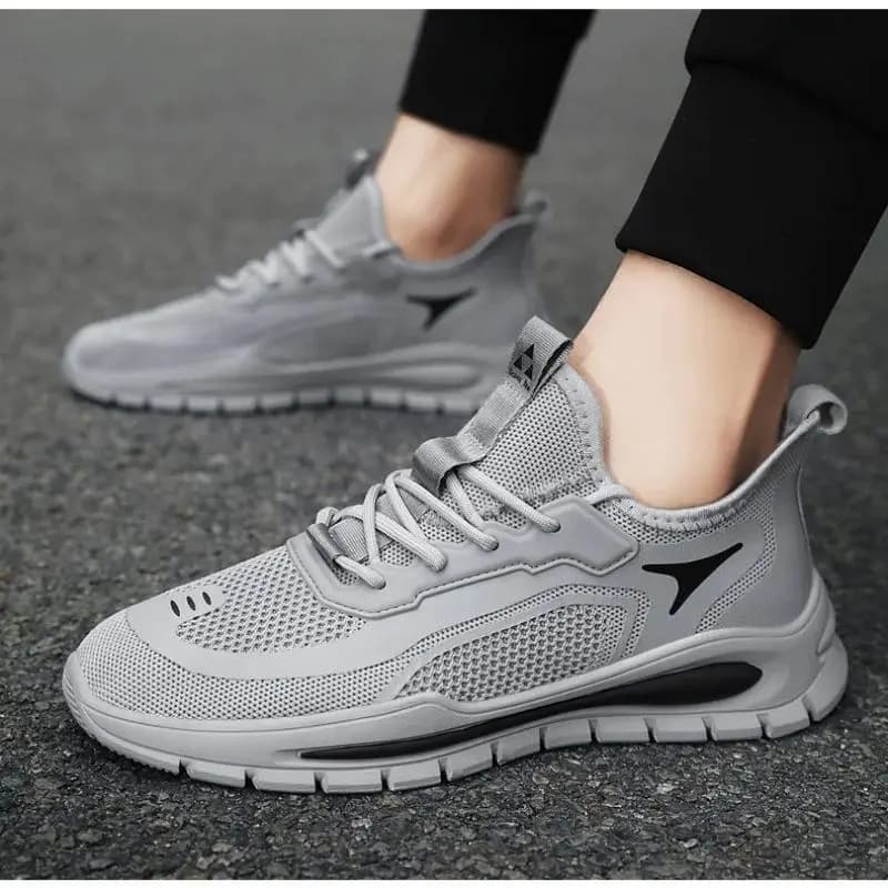 Scarpe sportive in rete traspirante e alla moda, scarpe da corsa casual, scarpe da lavoro e antinfortunistiche da uomo
