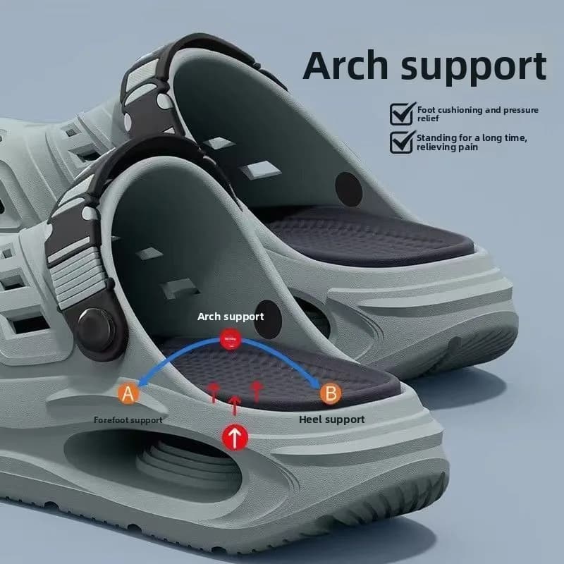 Men's Hole Shoes Are Simple and Versatile, Not Smelly Feet Trendy New EVA Soft-Soled Fashionable Non-Slip Slippers for Home Wear