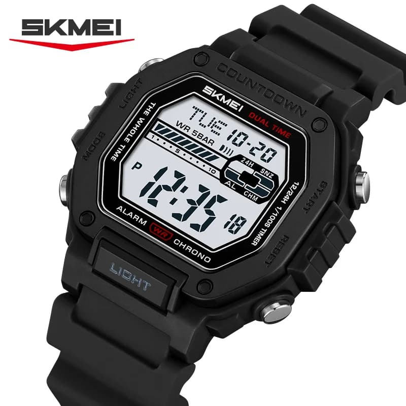 SKMEI 2523 Watches Chronograph Military Sporty Watch for Men with Digital Rovescia Account Waterproof Electronic