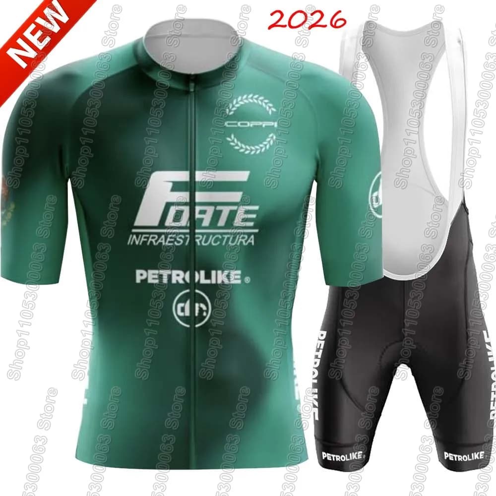 Completo Ciclismo Petrolike Team 2026 Messico Estivo: Maglia e Salopette Bici da Corsa MTB