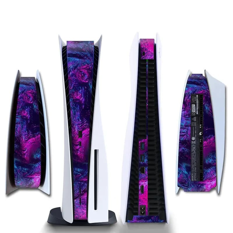 Pelle adesiva centrale per console di gioco versione disco PS5 Guscio protettivo striscia decorativa di ricambio per accessori PS5
