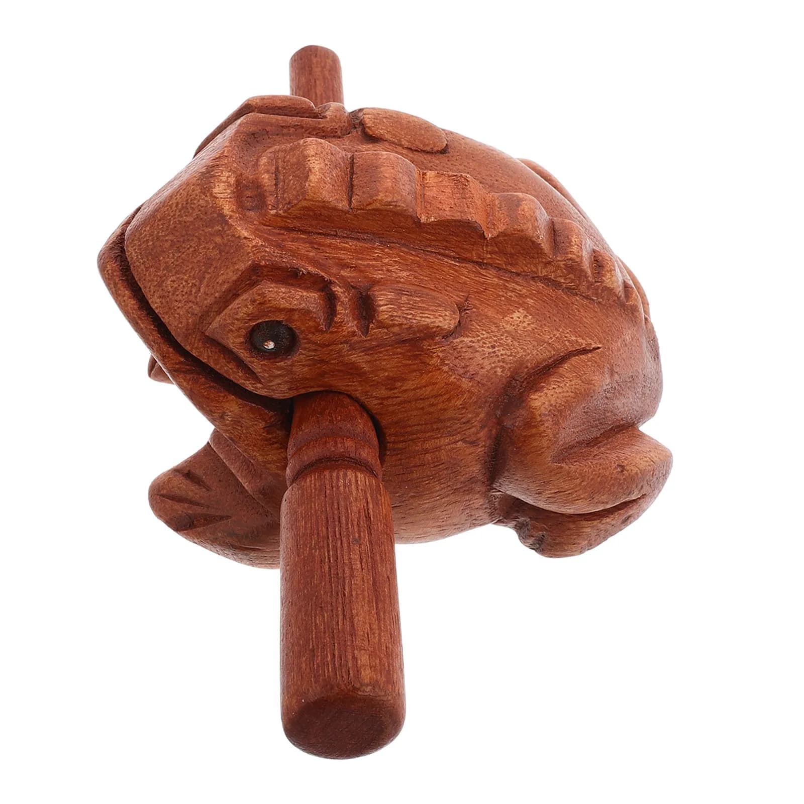 Strumento Musicale in Legno a Forma di Rana, Intagliato a Mano, Decorazione Thailandese, Divertente Generatore di Rumori, Percussioni Educative