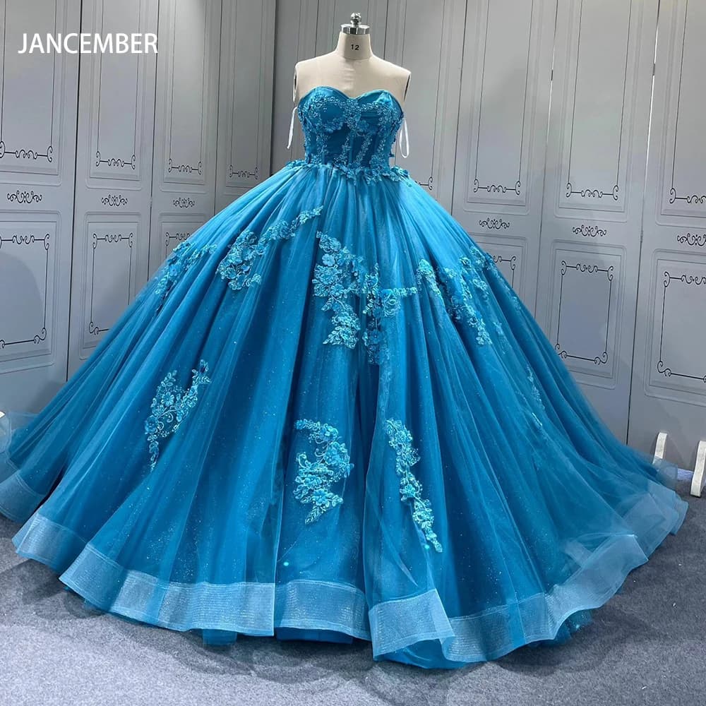 Principessa Abiti stile Quinceanera Senza spalline Abito da ballo scintillante Paillettes Perline Dolce 16 Prom Party Corsetto Vestido De 15 anni Personalizzato