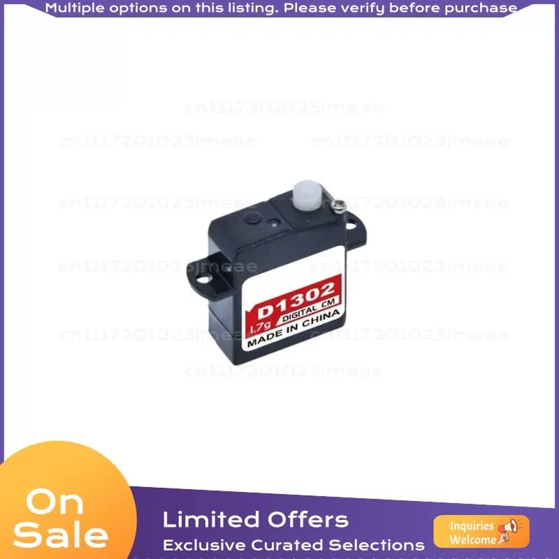 For AFRC D1302 Mini Digital Servo, 1.7g 1.9g Micro Servo Motor for RC Indoor Aircraft and Helicopter Models