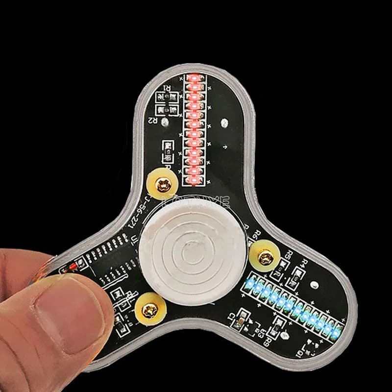 Kit rotante colorato a LED Produzione 3 foglie luminose rotanti 51 microcontrollore Kit elettronico fai-da-te Kit di saldatura divertente