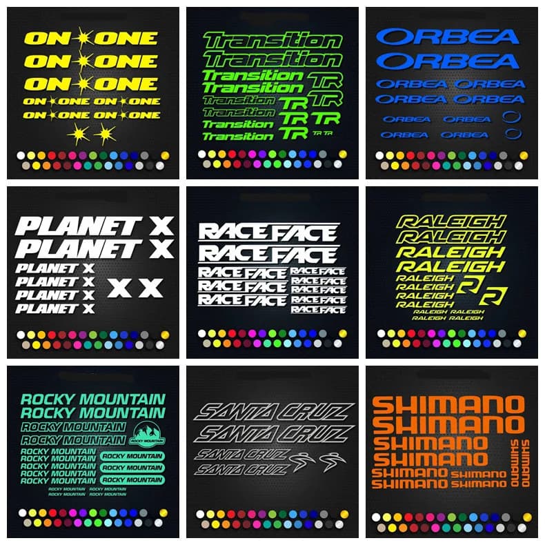 Reflective sticker sticker MTB DH Bicycle road riding decal Bicycle frame decoration decal Racing name sticker