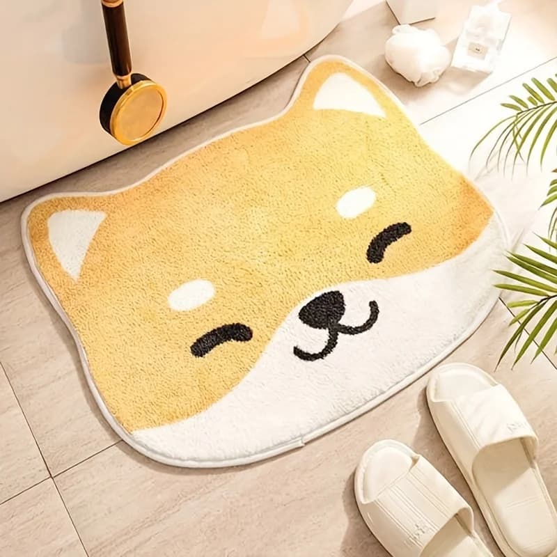 VIKAMA Cute Cartoon Tappetini Gattino Cucciolo Zerbino Morbido Tappetino da bagno Tappeto per camera da letto Soggiorno Tappeto Tappetino di benvenuto Decorazioni per la casa