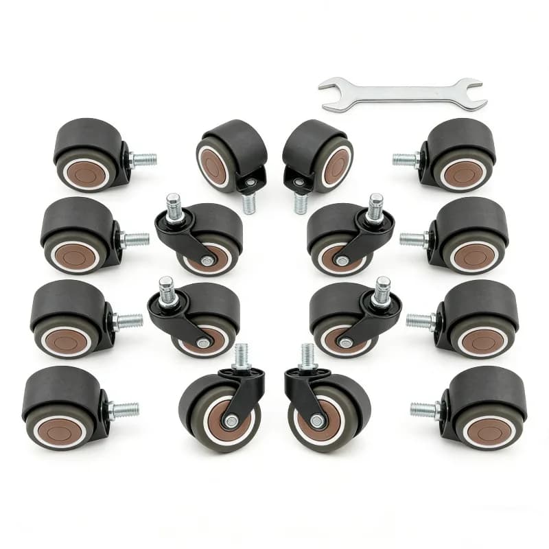 5Pcs 2 inch M10/M11 Circlip/Screw Silent Universal Casters, Swivel Wheels for Office Chairs, Esports Gaming Pulleys and Rollers