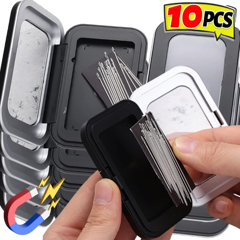 Organizzatore Magnetico Portatile per Aghi da Cucito, Custodia per Ricamo e Cucito, Scatole Portaoggetti per Appassionati di Tessitura Fai-da-Te, Porta Bottoni e Spille