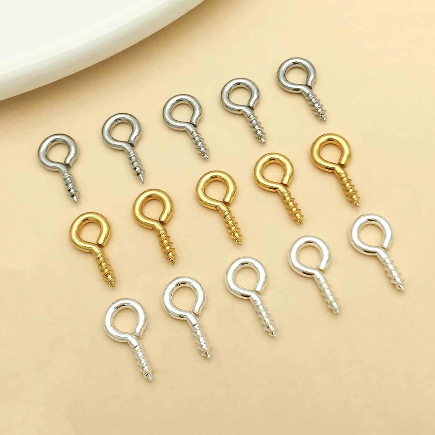 5 Pezzi di Ciondoli a Occhio di Pecora in Rame Placcato Oro 18K, per Creazione di Gioielli Fai-da-Te, Orecchini, Bracciali e Collane