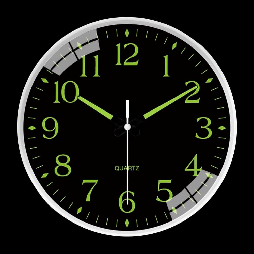 Minimalist Silent Luminous Wall Clock 8 Inch Easy to Read Glowing Hanging Clock Round Wall Decor Quartz Wall Clock Dorm