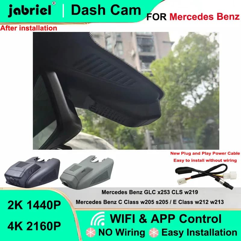 Dash Cam 2K 4K for Auto Jabriel for Mercedes Benz Class C w205 s205 GLC x253 CLS w219 Class E w212 w213 C E GLC 200 220d 260 300