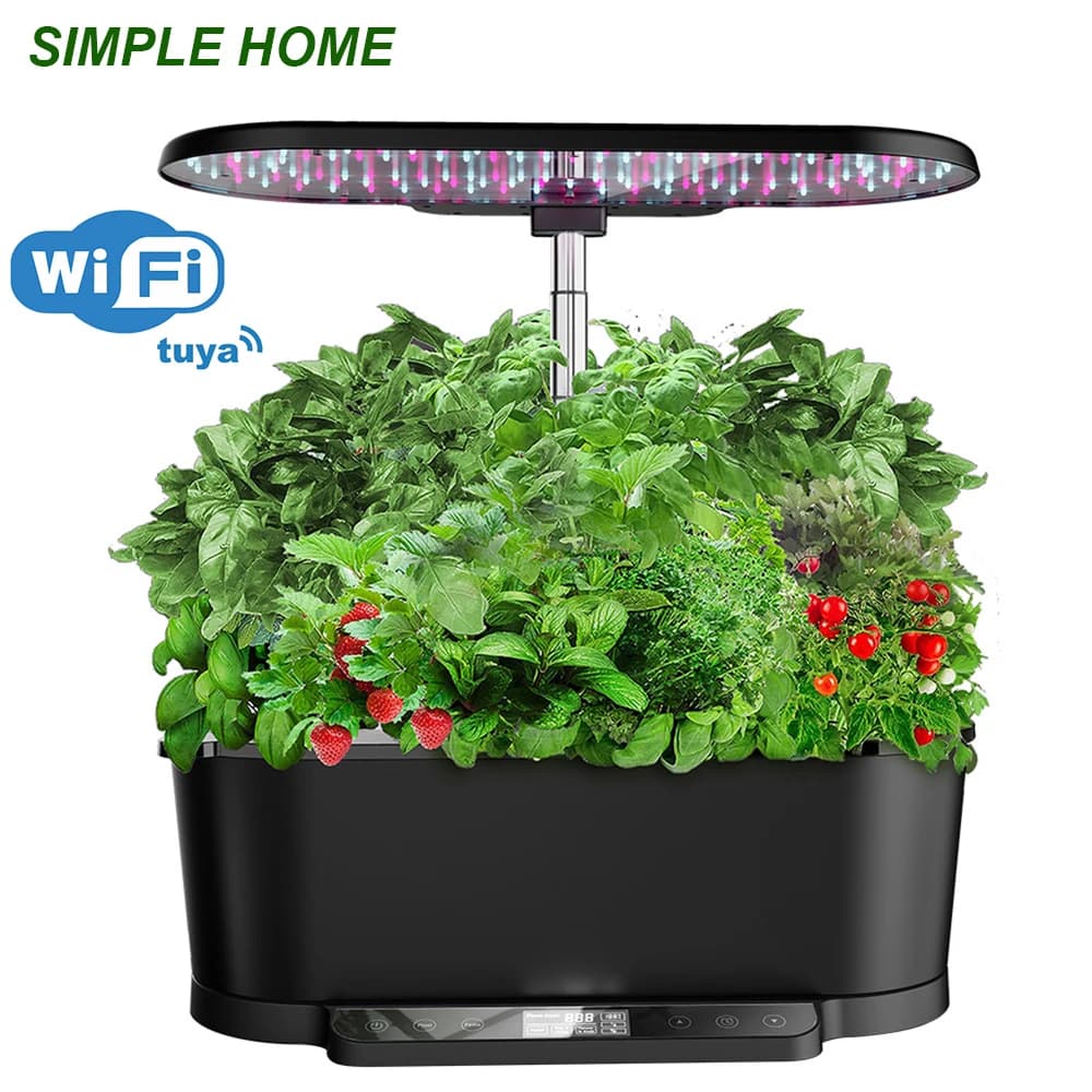Home Garden, Hydroponic Growing System, with WIFI, Connect APP Control 15 Plants Pots Led Grow Light Smart Planting Machine