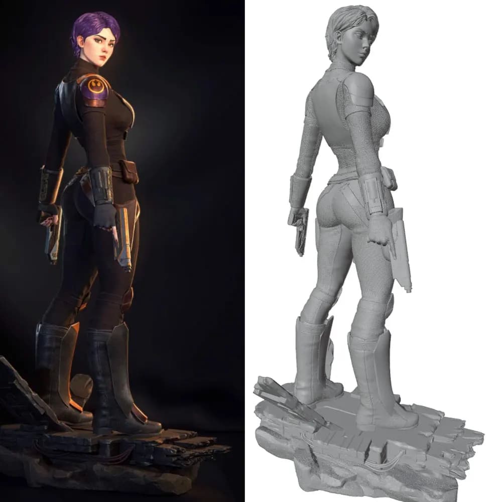 Kit di modellini in resina Female Warrior da 75MM, 100MM, 120MM, 150MM, statuetta grigia stampata in 3D, modello fai da te, non assemblato e non verniciato