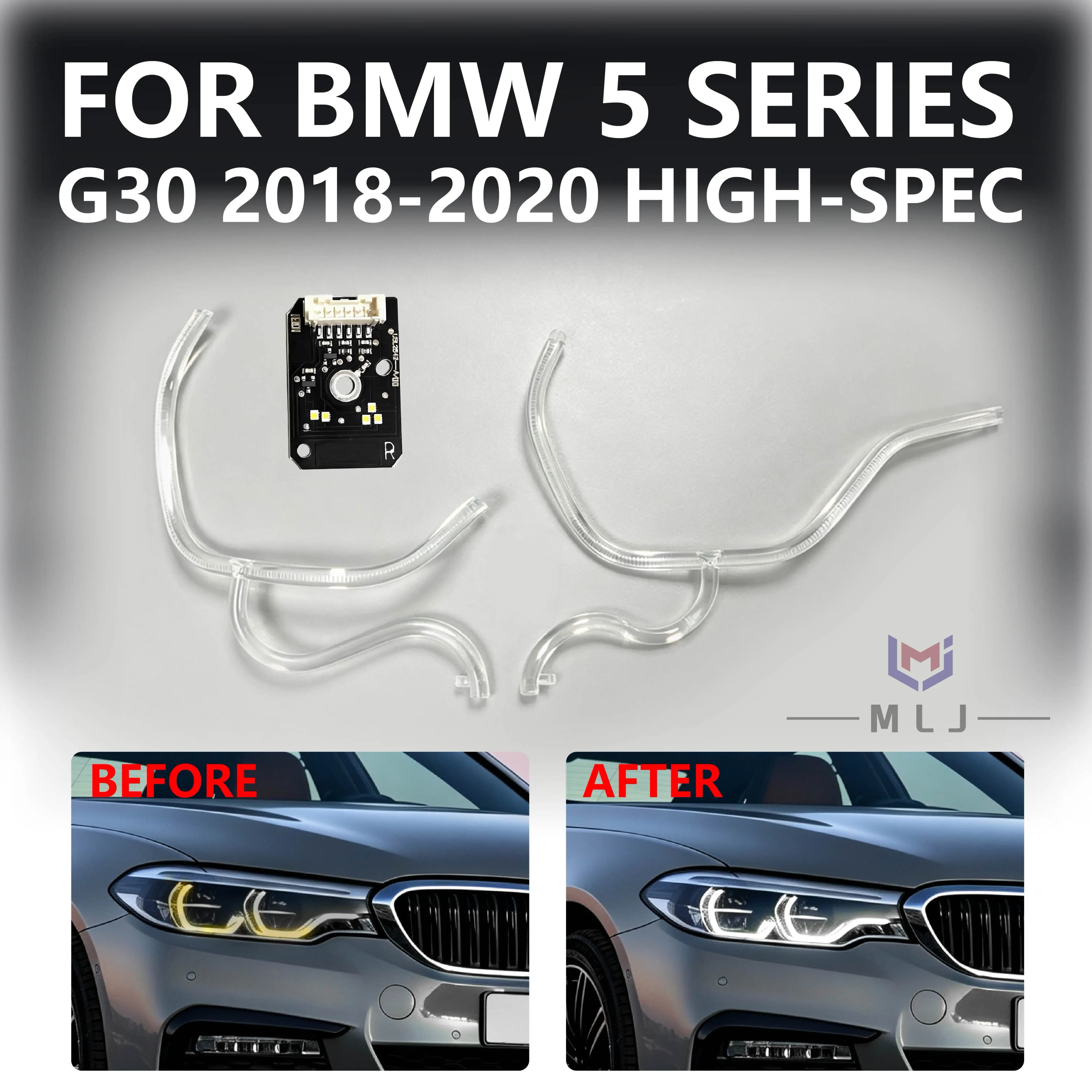 Headlight Ring Aperture For 2018 2019 2020 BMW 5 Series G30 G38 High DRL Light Guide Plate Light Tube Angel Eye Chip DRL Board