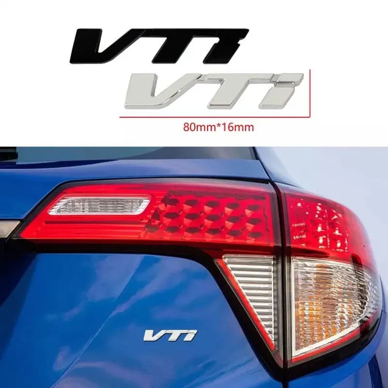 VTI Letter Emblem Car stickers Rear boot label Trunk Badge Logo for Honda vti civic bonda crv zr-v fit accord accesories