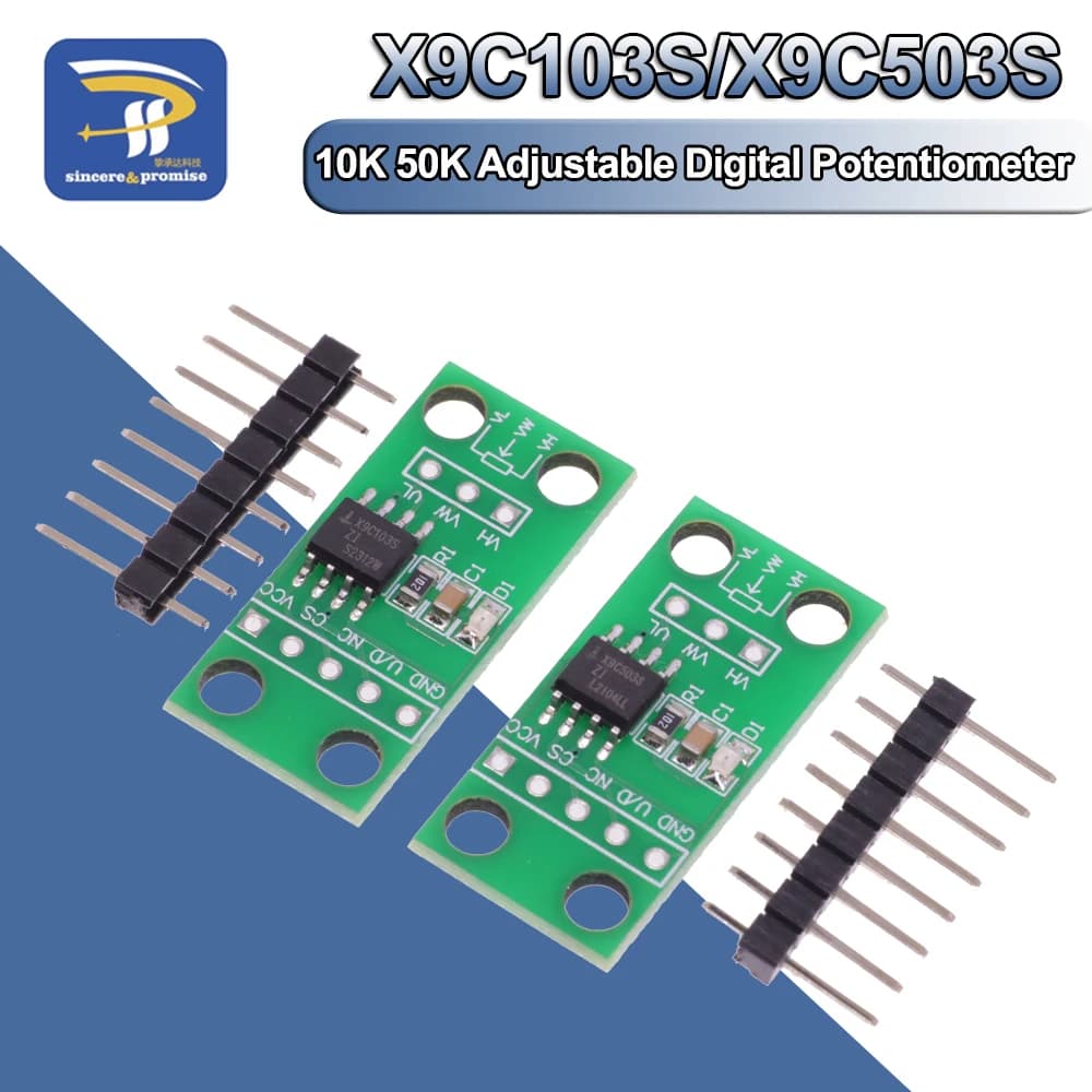 Modulo scheda potenziometro digitale regolabile 10K 50K 100th ordine DC3V-5V per Arduino X9C103S X9C503S