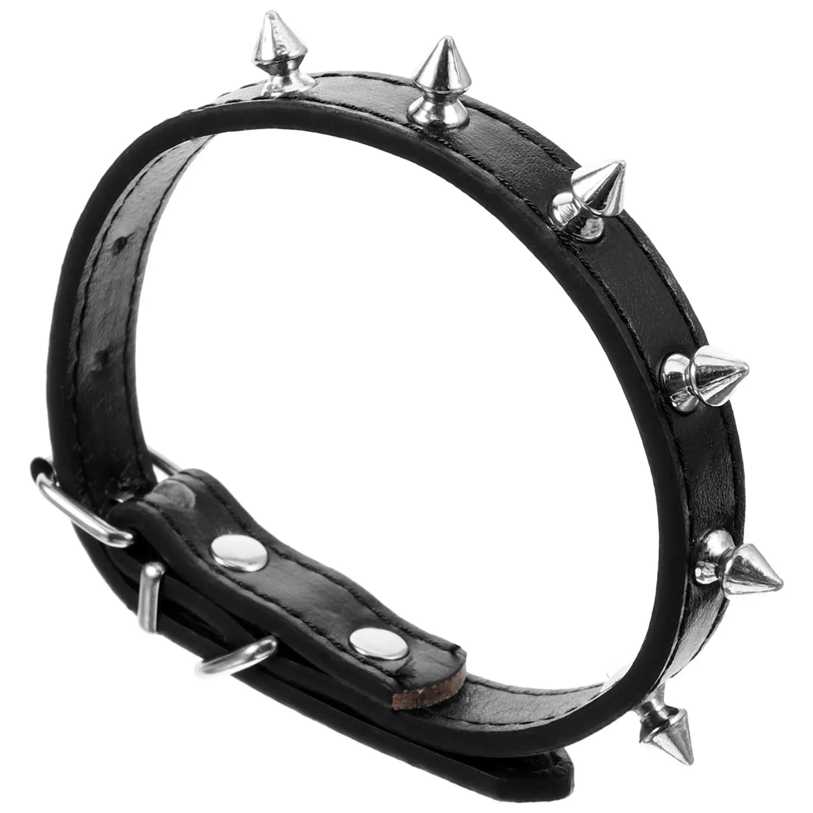 Collare per Cani Regolabile con Piccoli Rivetti, Collare Nero Robusto con Borchie per Gatti, Accessorio Decorativo per il Collo degli Animali Domestici, per Cani e Cuccioli