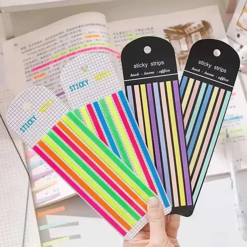 1/2/3bag PET Transparent Sticky Notes Self-Adhesive Reading Annotation for Books Notepad Bookmarks Memo Pad Index Tabs