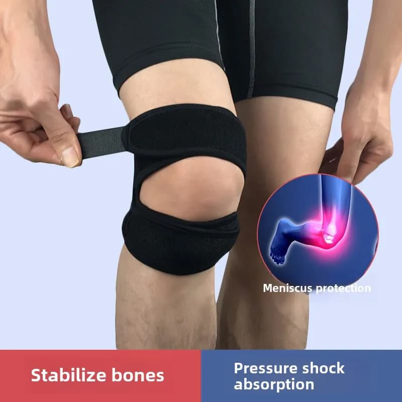 1 adjustable knee brace, elastic round, fitness knee pad for football and basketball.