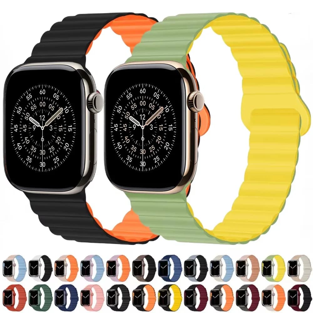 Cinturino magnetico per cinturino Apple Watch Ultra 3 49mm 45mm 44mm 42mm 41mm 46mm braccialetto in silicone per iWatch serie 11 10 9 6 5 7 8 SE