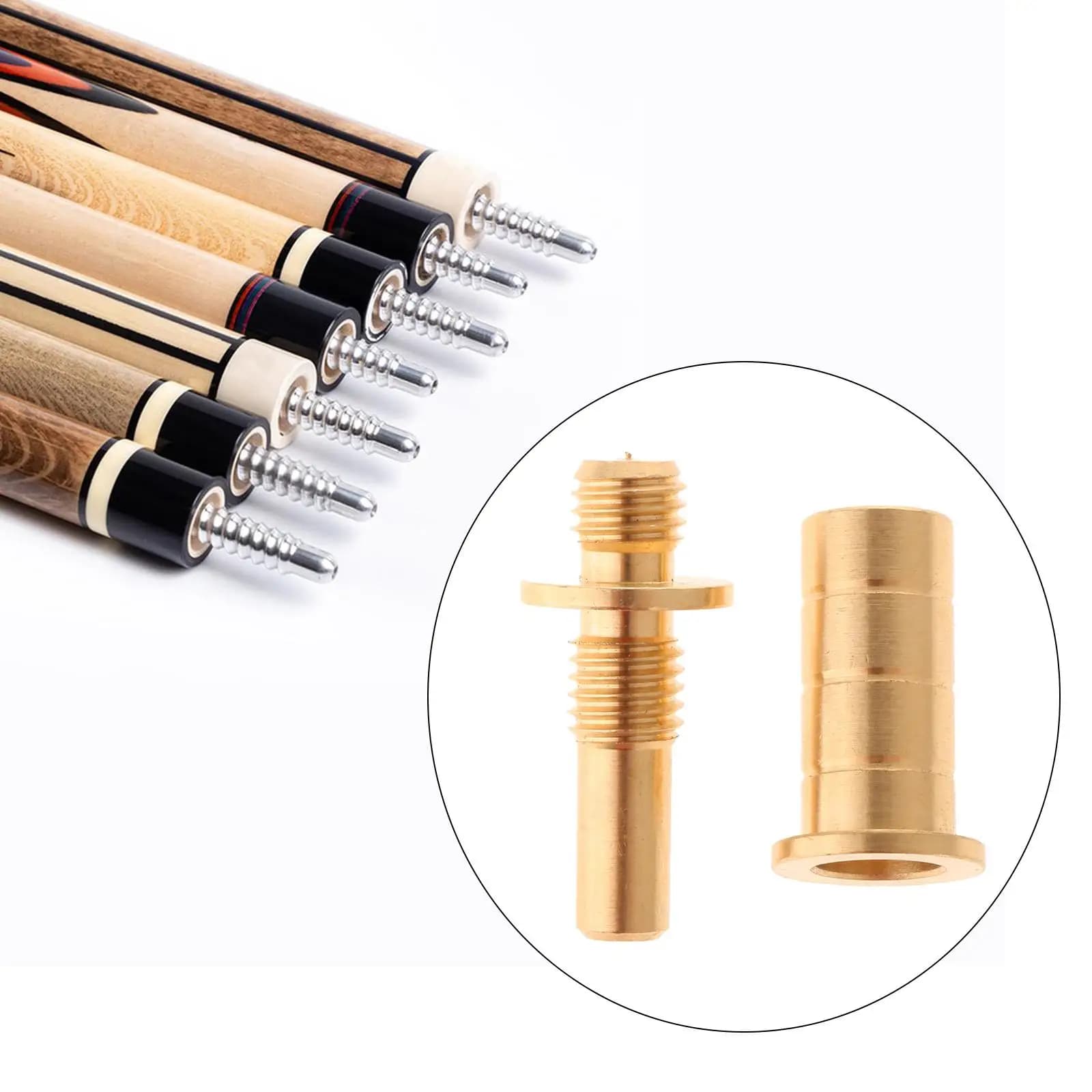 Professional Pool Cue Joint Screw Durable Copper Billiard Extension Pin Supplies for Cue Stick Billiards Accessories