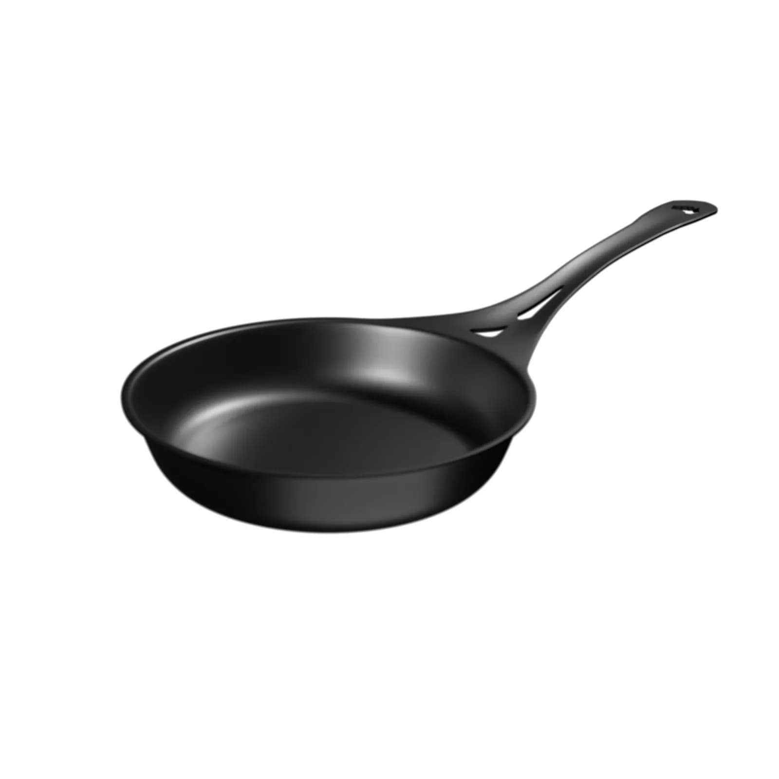 Heavy duty cast iron pan with non-stick pan with long handle for uniform heat distribution includes ergonomic flipper and