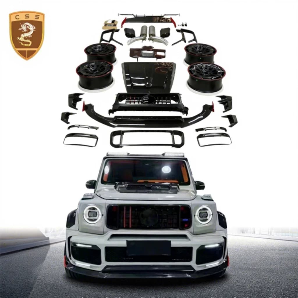 Kit Carrozzeria in Fibra di Carbonio Bra-B G900 per Mercedes Benz Classe G G63 W464 W463A: Spoiler Anteriore, Diffusore Posteriore e Spoiler