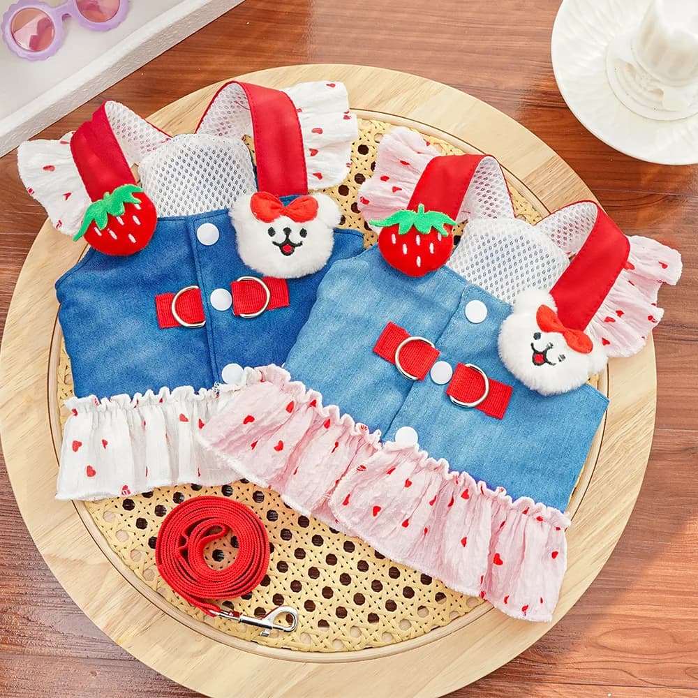 Original Pet Harness Clothes for Dogs and Cats, Dresses for Teddy, Bichon Frise, French Bulldog, Schnauzer and Other Pets