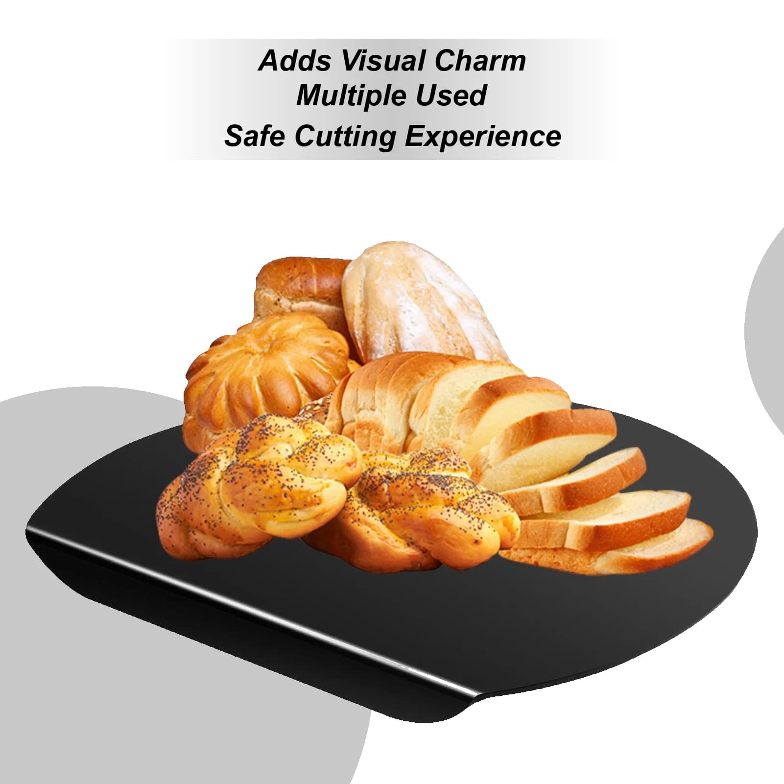 Acrylic Cutting Board Non-Slip Food Plate With Lip Non Slip Cutting Board For Home Table Stove Camping Meat