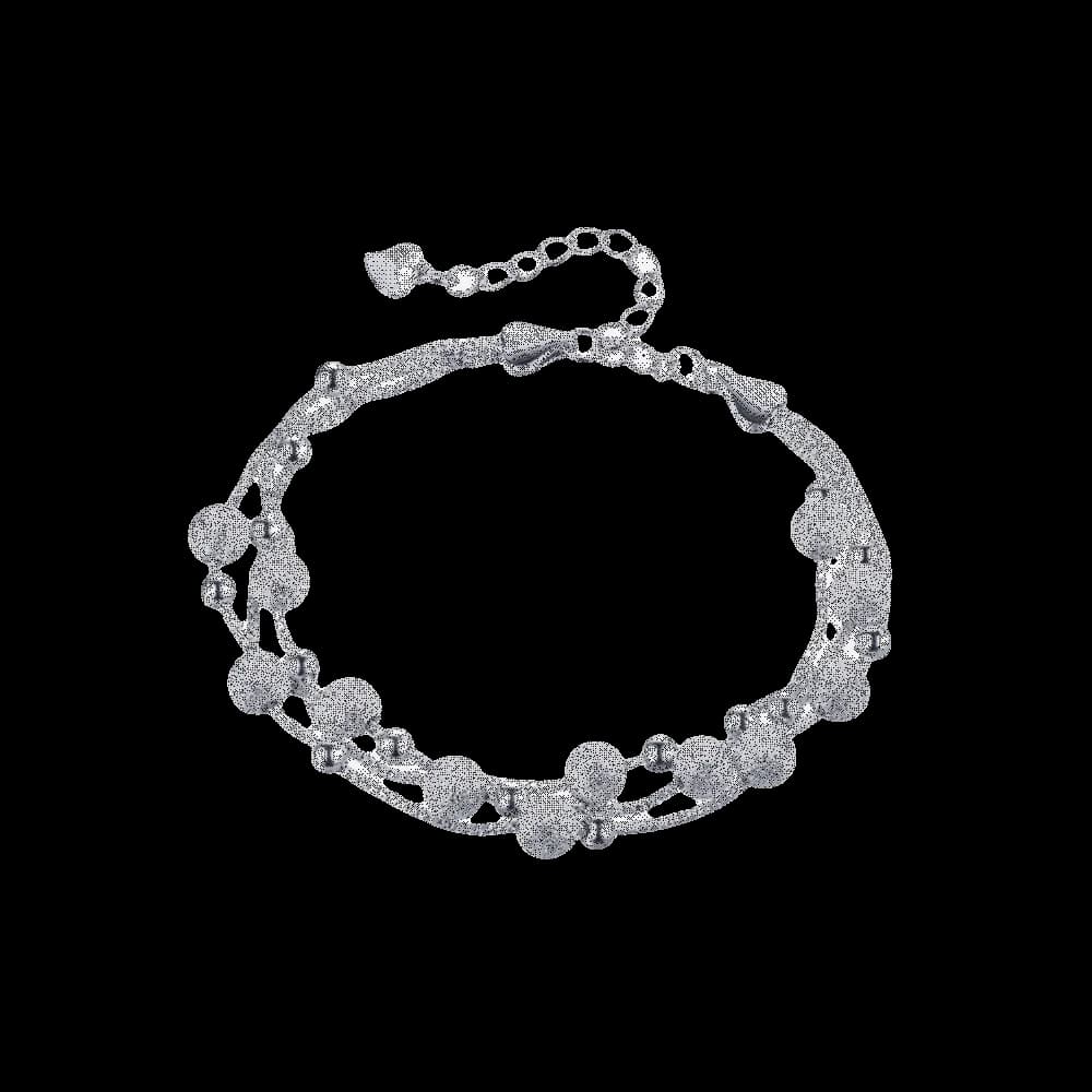 Braccialetti Multistrato con Ciondoli, Bracciale con Stella in Rame e Perline Portafortuna, Braccialetti da Donna di Lusso Leggero con Foglie, per Uso Quotidiano