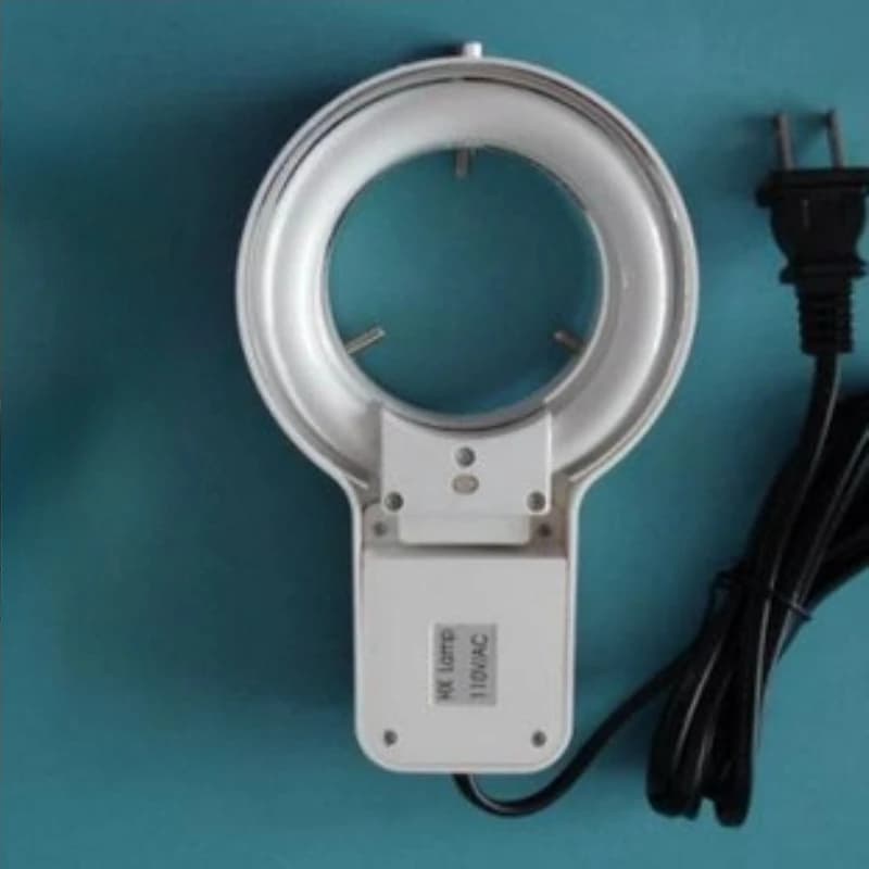 1 Pezzo Luce LED per Microscopio 8W 64mm, Lampada ad Anello Retroilluminata, Luce Fluorescente con Tubo di Ricambio, Accessori per Microscopio