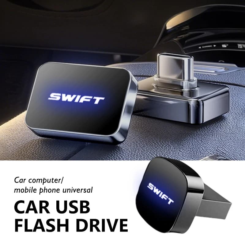 Car Dashboard Portable Storage 32GB/64GB Square USB Flash Drive For Suzuki Swift Sport zc33s zc31s zc72s 2022 2020-2005