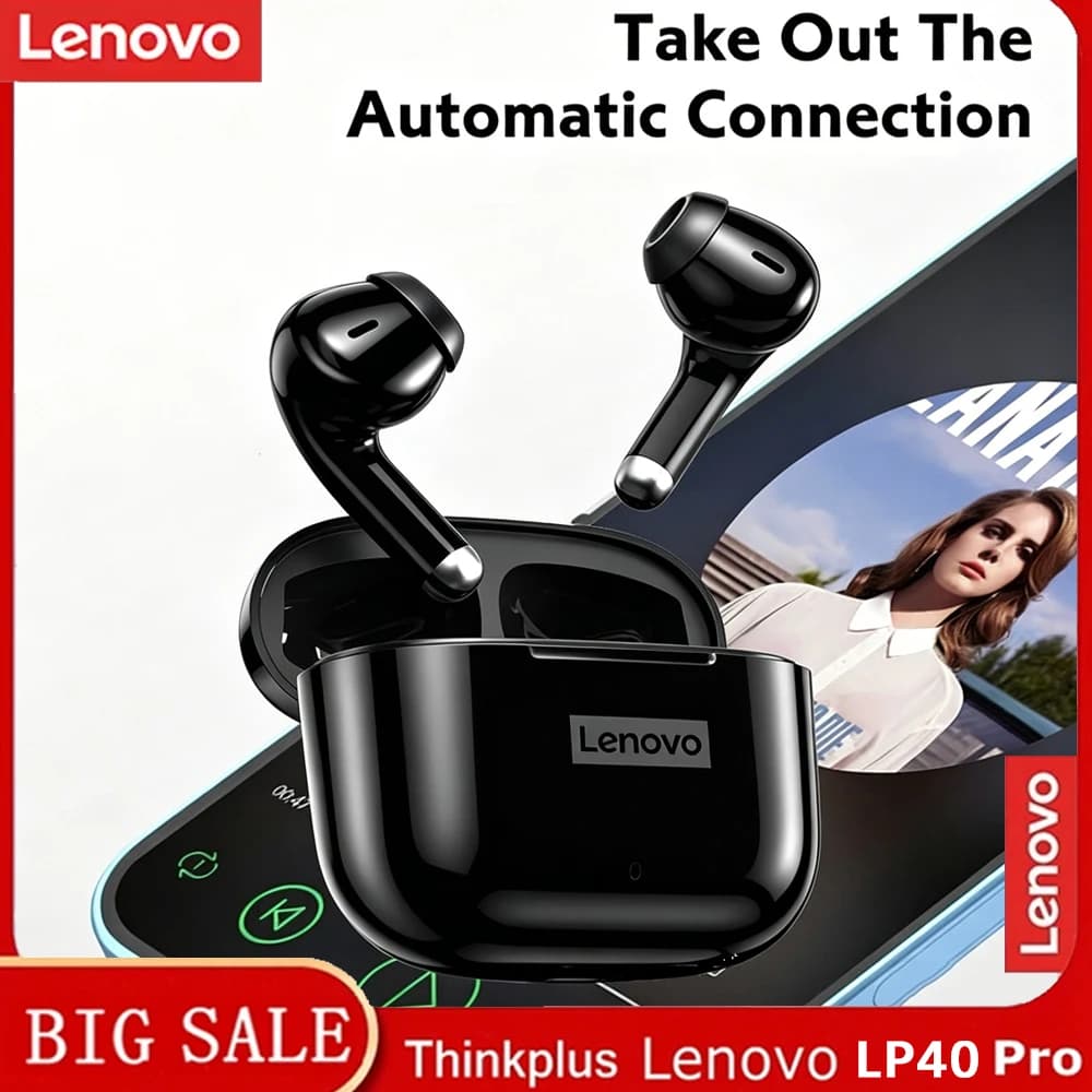 Lenovo LP40 PRO Macaron Wireless Earbuds Bluetooth 5.4 Half In Ear Earphones Touch2026 Control Long Battery Life Sport Earphones
