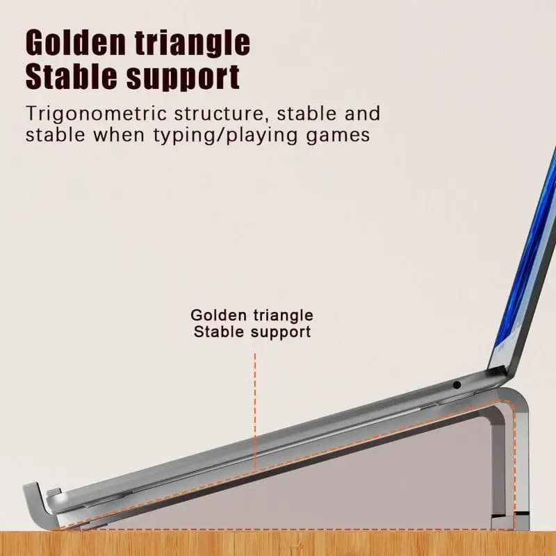 1Pc Adjustable New Laptop Stand Notebook Heatsink Riser Bracket Aluminum Ergonomic Foldable Portable Desktop Holder.