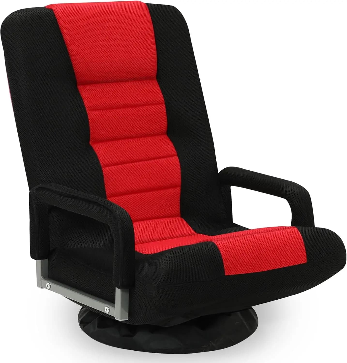 Gaming Chair Girevole with Arms, Foldable Reclining Sofa, 6 Adjustable Positions, Backrest and cushion Upholstered for Relax