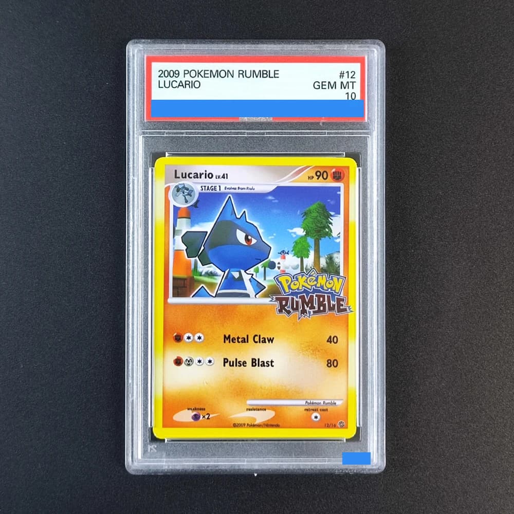 Proxy 2009 POKEMON RUMBLE # 12 LUCARIO 12/16 Carta da Collezione con Autenticazione e Gradazione 10