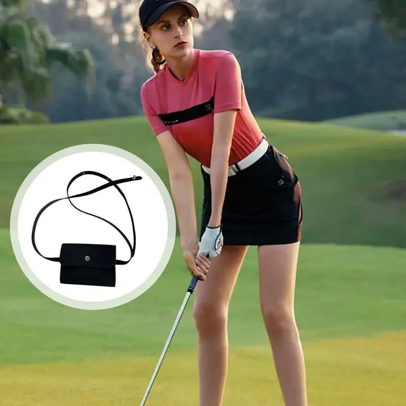 Marsupio per palline da golf Marsupio impermeabile in pelle PU Marsupio da cintura alla moda con cinturino regolabile Marsupi portatili per