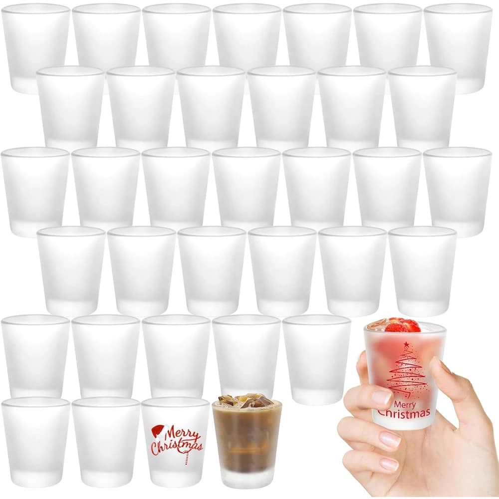 Bicchierini da Shot per Sublimazione con Base Pesante, Bicchieri Vuoti per Sublimazione, Simpatici Bicchieri Tumbler per Sublimazione, all'Ingrosso per Termopressa, Matrimoni, Feste