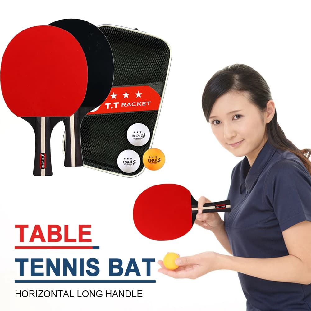 Racchetta da ping pong, set da ping pong con 2 racchette e 3 palline, set professionale per racchette da ping pong, attrezzatura per allenamento indoor ed esterno