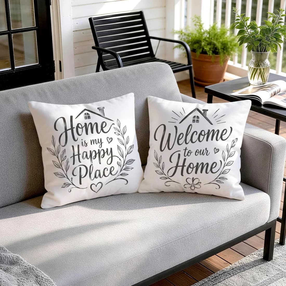 1pcs/4pcs Black White Lines Home Design Cushions Pillowcase Polyester Cushion Cover Throw Pillow Pillowcover Home Car Sofa Deco