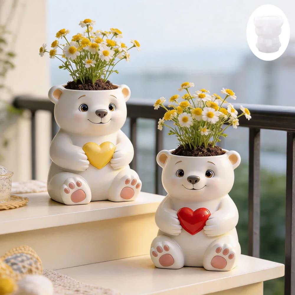 Cement Mold Cartoon Plaster Vase Mold Storage Box Mold Storage For Craft Projects Candle Making Planting