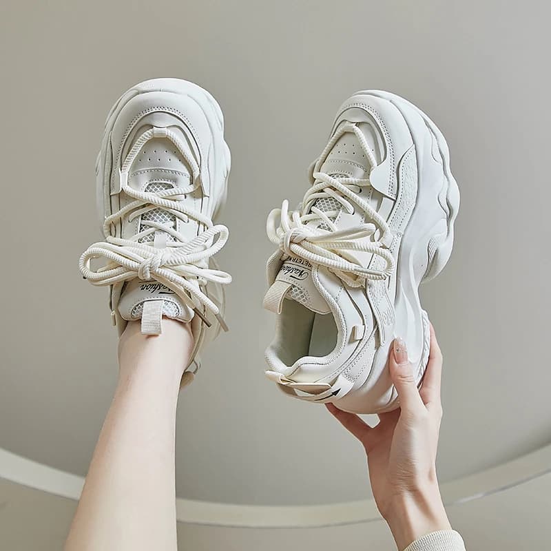Shoes for Women Spring New Women's Chunky Sneakers Platform Sports Shoes for Women Thick Bottom Shoes Zapatillas Mujer