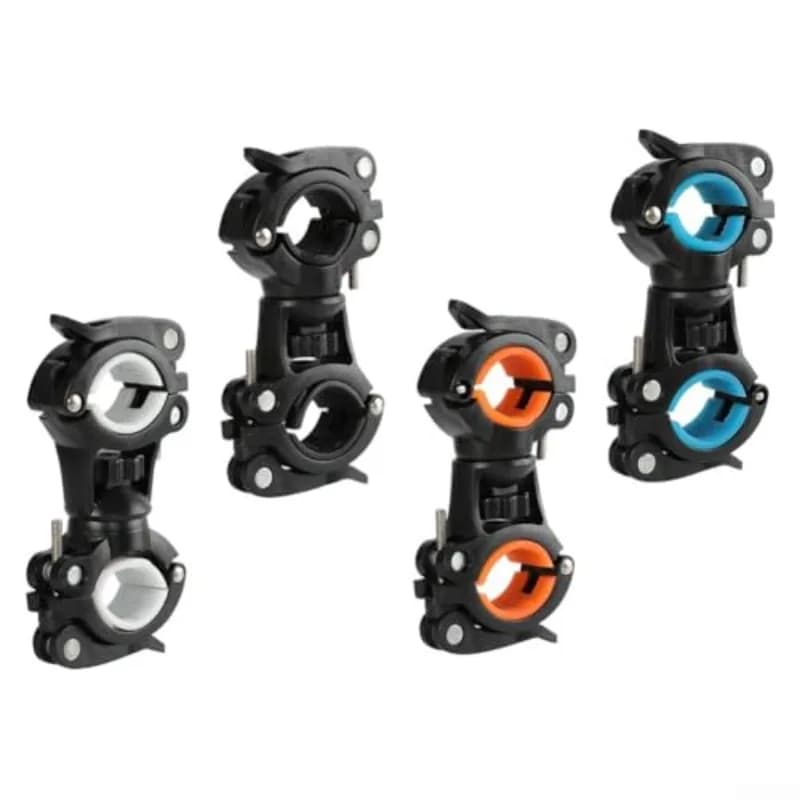 Accessori da ciclismo girevoli multifunzionali per portalampada per bicicletta da 360 gradi Supporto per torcia a LED Staffa per luce per bici