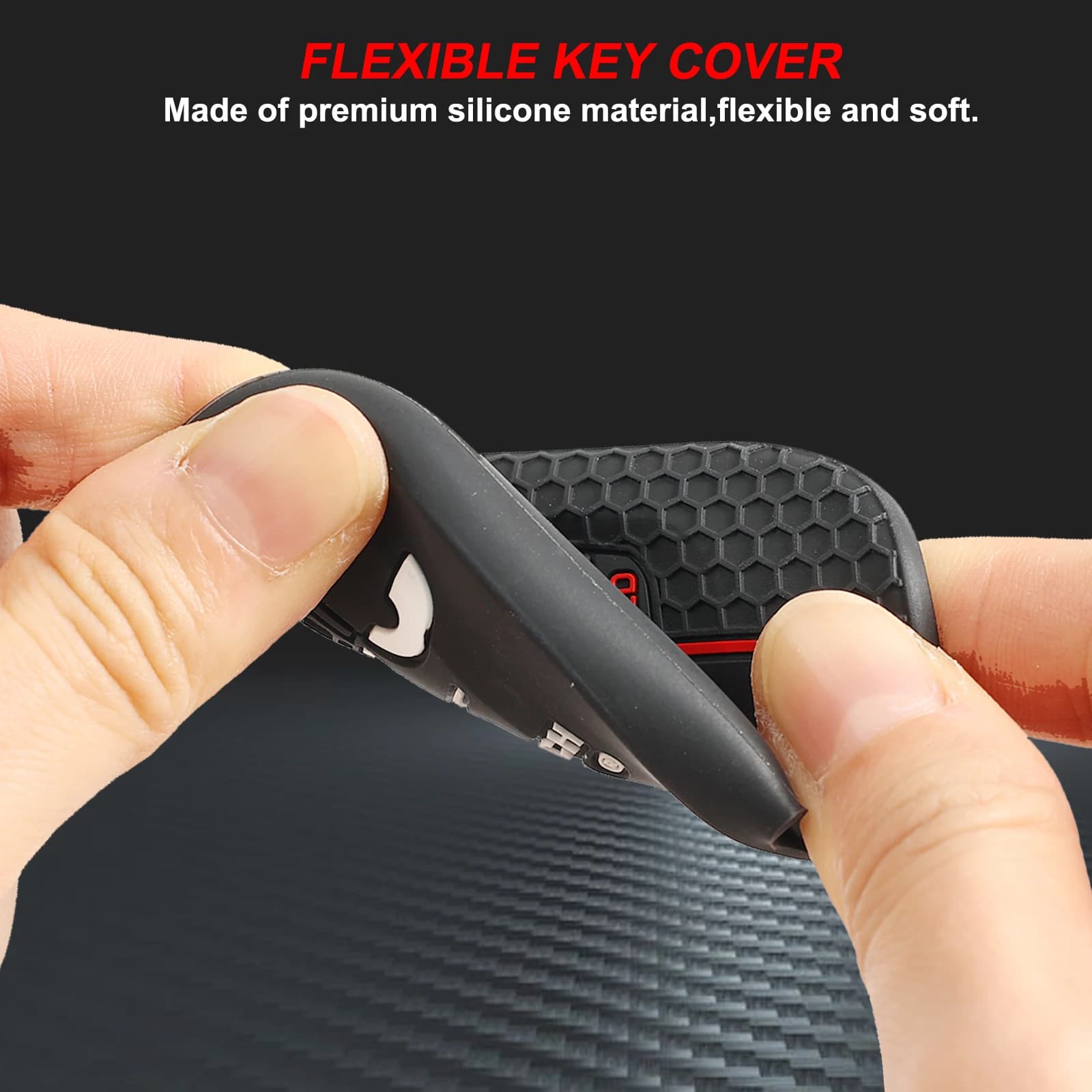 For Honda Civic Accord Passport Pilot CRV 2021 2022 2023 Silicone 5 Button Car Key Ring Chain Case Cover Holder Protector Shell