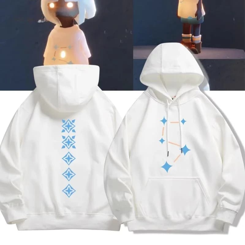 Felpa con cappuccio regalo per i fan dei giochi Sky Children of the Light stampa grafica stella manica lunga streetwear 2025 Vendita calda